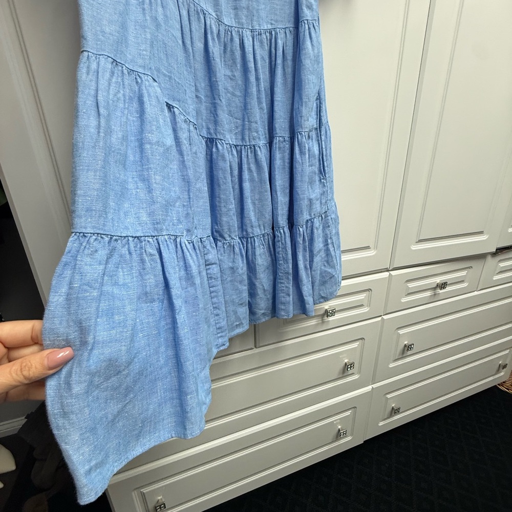 Lilly Pulitzer Blue Linen Dress Size M - Picture 4 of 5